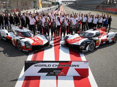 GAZOO Racing Celebrates WEC World Championship Win during Season Finale